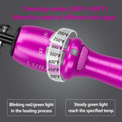 LURA pink hot comb handle switch position promotes safe use by preventing accidental off