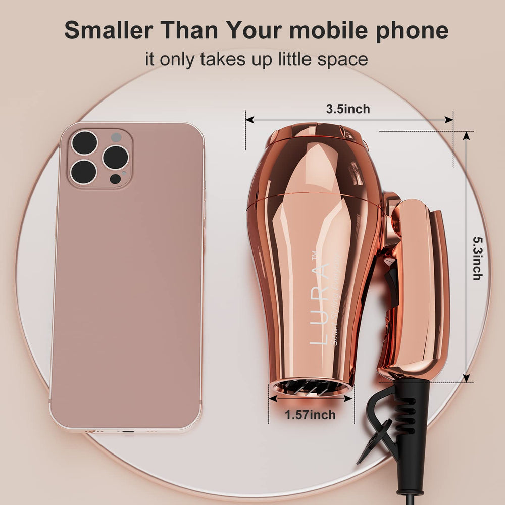 LURA travel dryer folded compactly for effortless packing on trips.