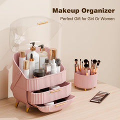 Lurcns durable ABS construction keeps cosmetics secure on any surface.