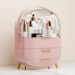 lurcns makeup organizer vanity display keeps cosmetics neatly arranged for quick daily routines