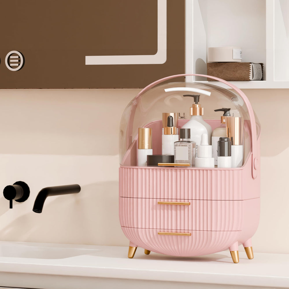 lurcns organizer acrylic-cover-gold-handle adds chic storage for beauty essentials