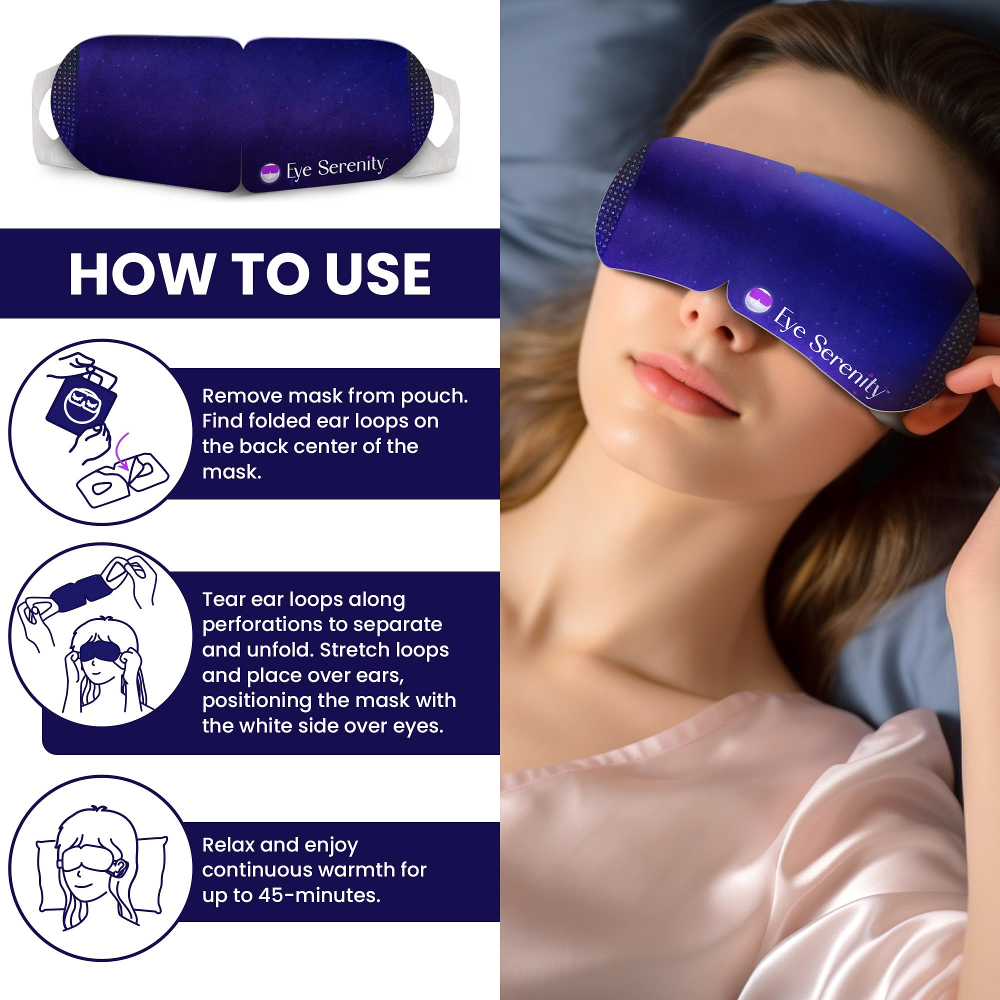 Lure Essentials eye mask comfortable fit on the eye area for easy wear