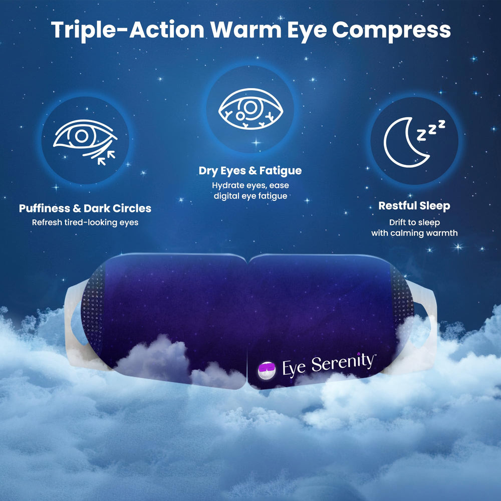 Lure Essentials steam eye mask soft material close-up highlights gentle warmth for tired eyes