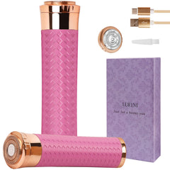 Lurini eliminador de vello facial con cabezal dorado, afeitado suave para piel sensible.