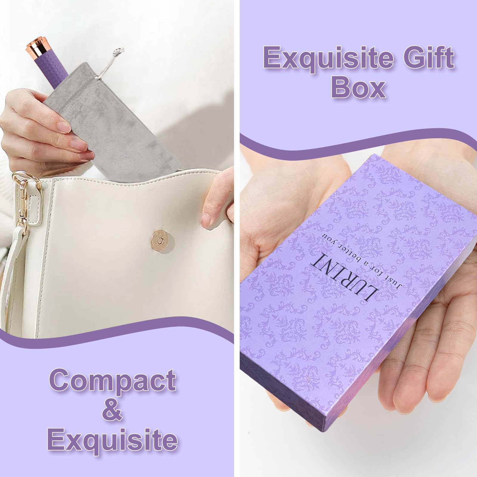 Lurini storage bag and cleaning brush for hygienic care and travel