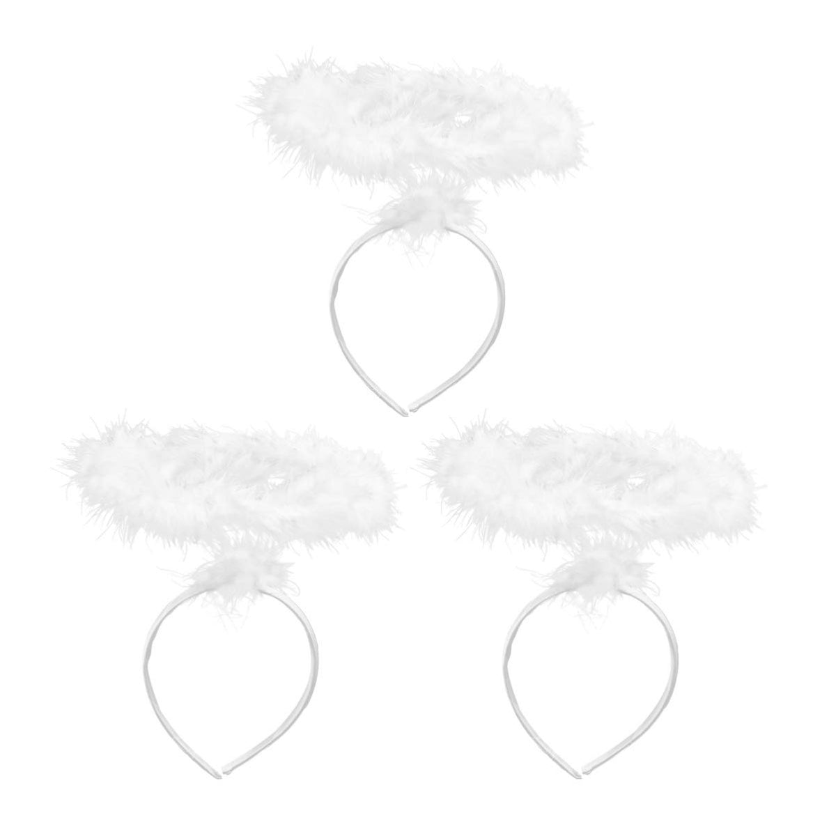 Lurrose angel headbands white halo pack-3 for costume parties and photos