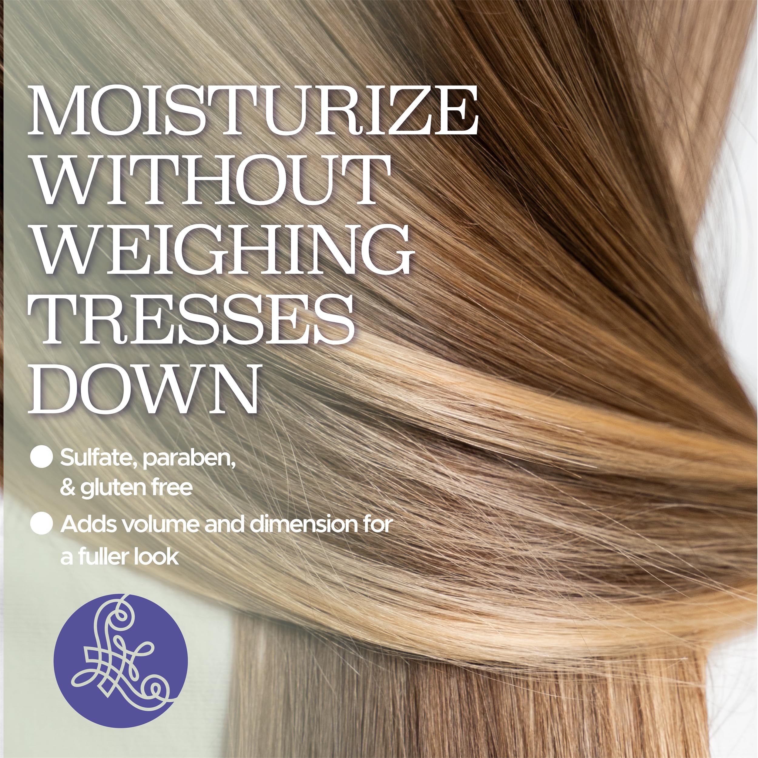 Luseta B-Complex Conditioner silky finish illustrates easy detangling.