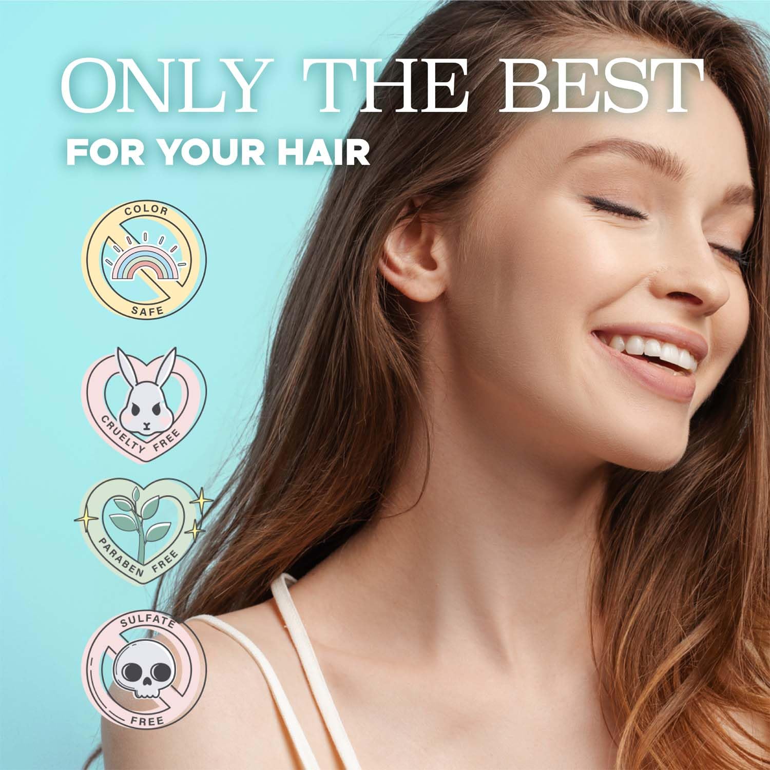 L Luseta hair strands before and after closeup show fuller appearance.