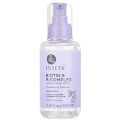 Luseta Biotin B-Complex Hair Oil bottle shows nourishing serum for fuller, healthier-looking hair