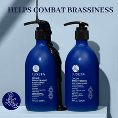 L LUSETA Shampoo and Conditioner set box highlights color-safe care for brunettes.