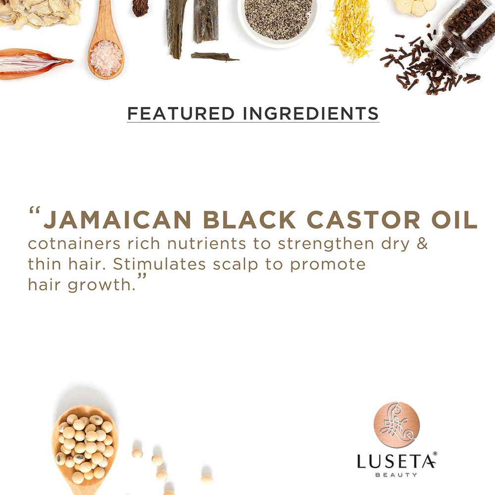 Shampoo and conditioner pours from Luseta duo showing smooth application.