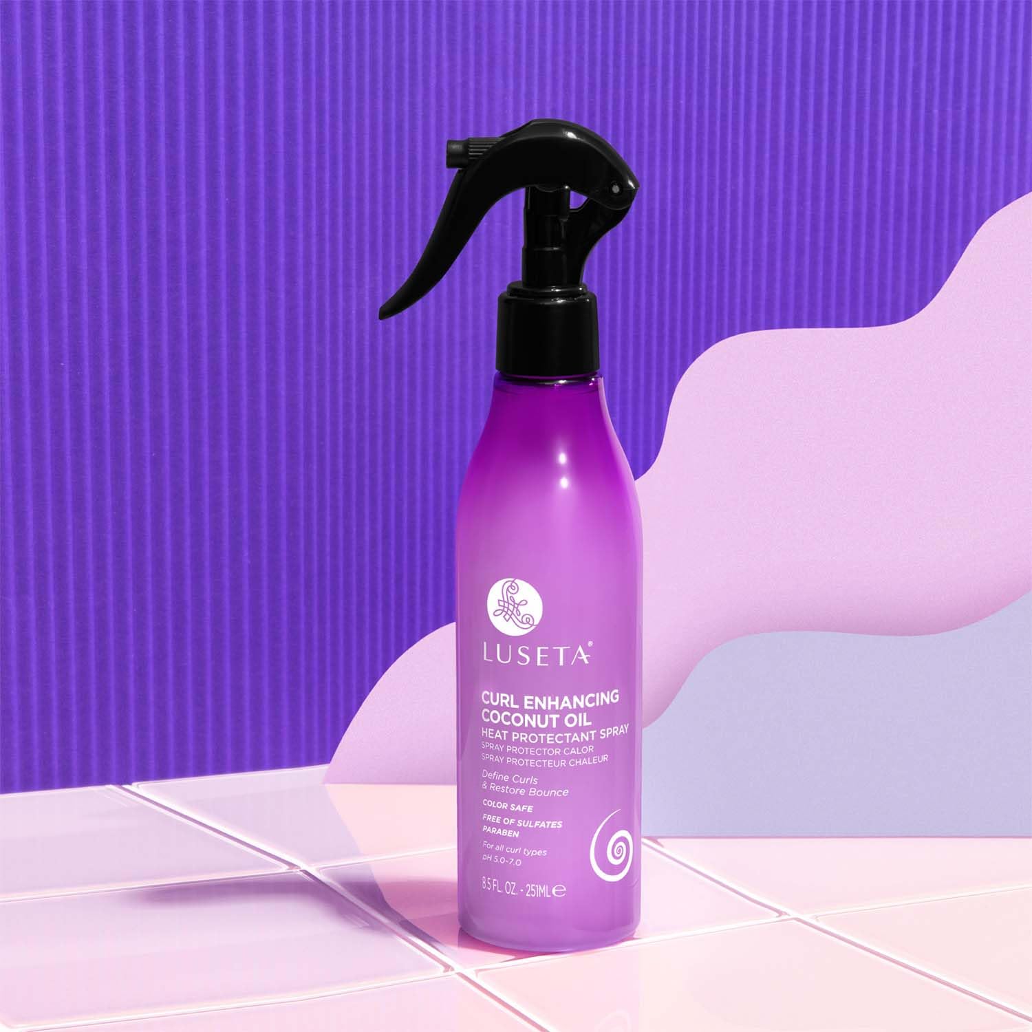 Luseta formula with coconut and argan oils nourishes and moisturizes hair.