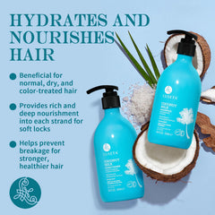 L LUSETA Coconut Milk Conditioner label highlights paraben-free care