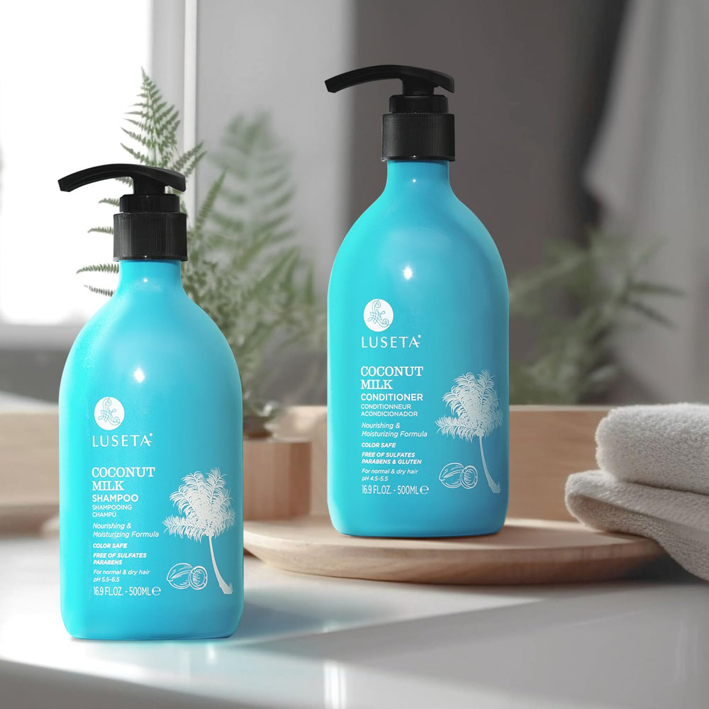 L LUSETA Shampoo foam-lather close-up emphasizes rich moisturization