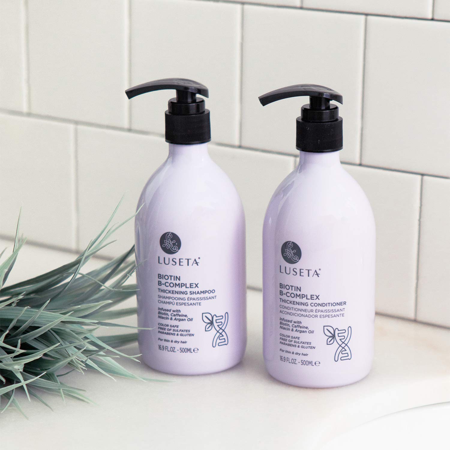 L LUSETA color-treated safe icon confirms gentle care for treated hair.
