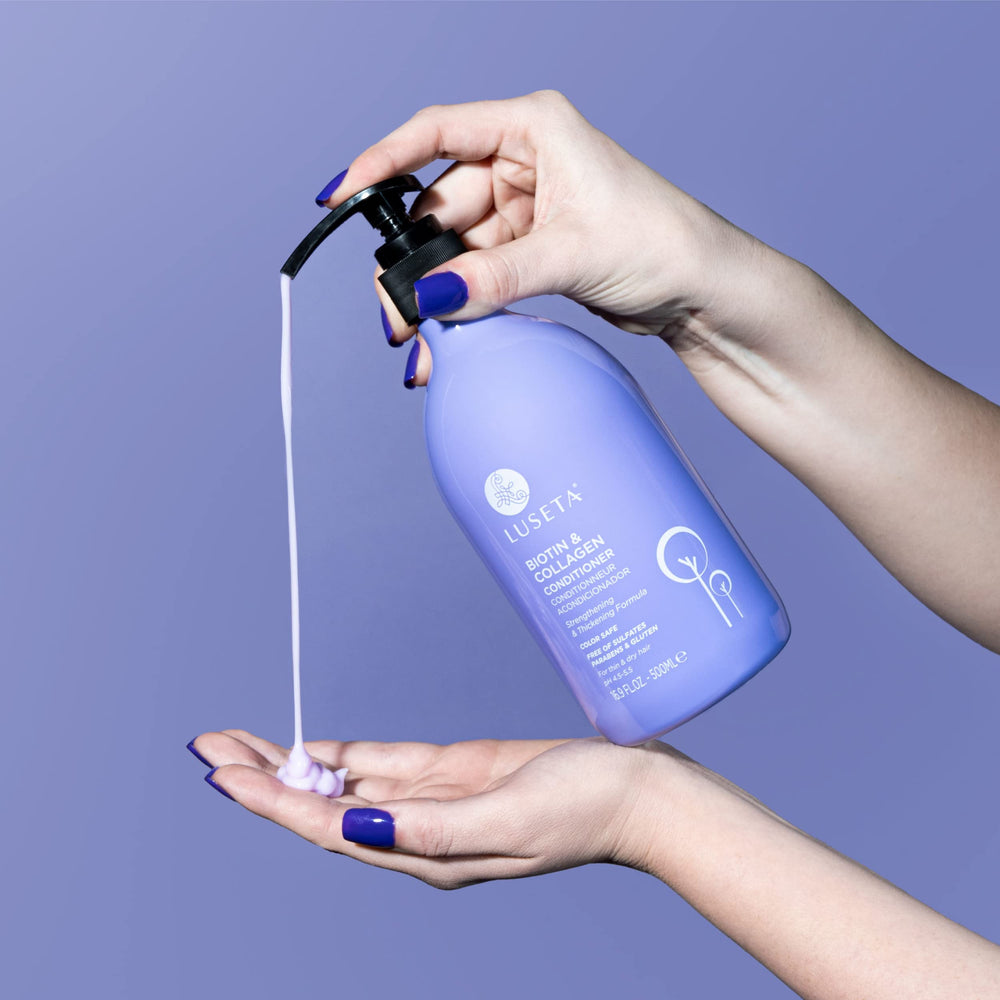 L LUSETA cruelty-free logo reinforcing ethical hair care.