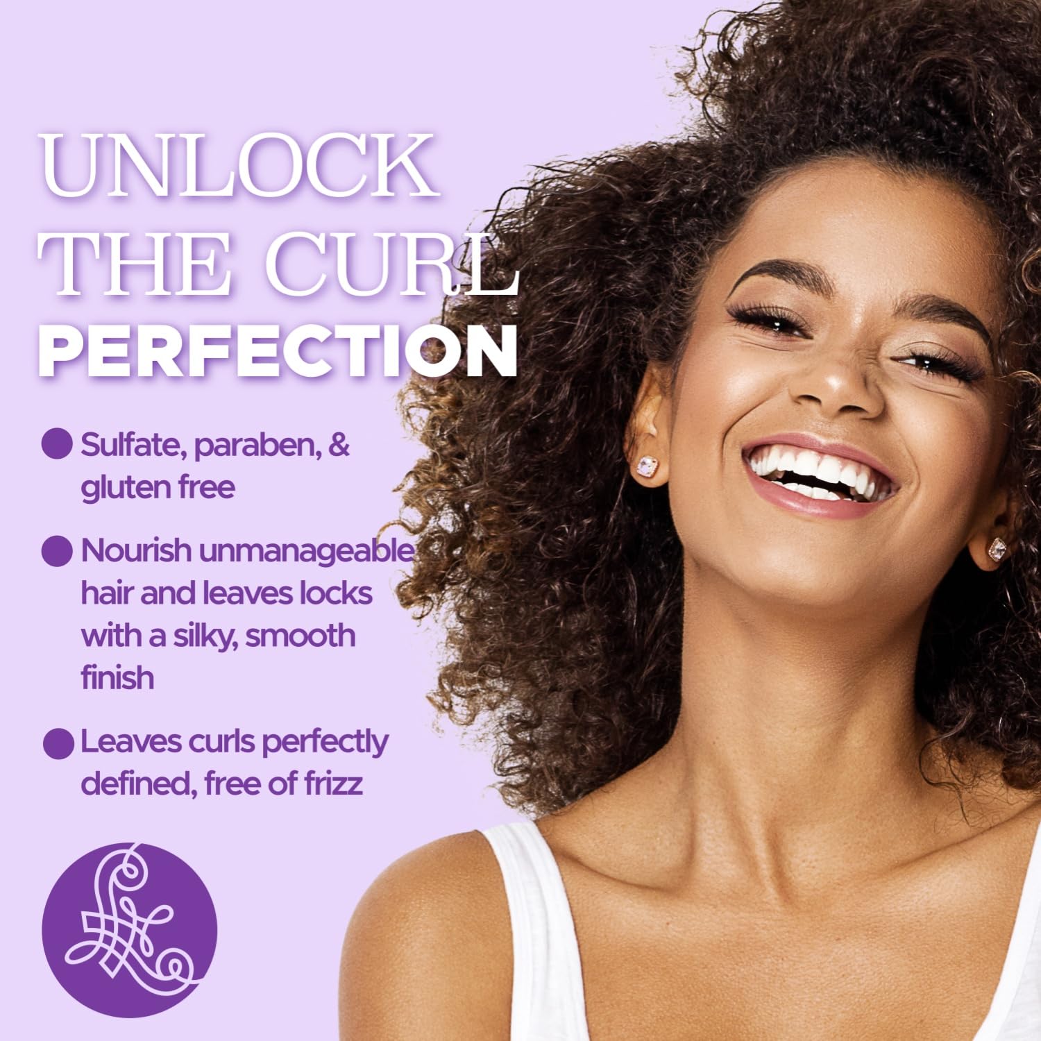 Luseta Curl Defining Cream texture swatch highlighting creamy moisture