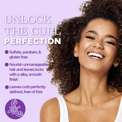 Luseta Curl Defining Cream texture swatch highlighting creamy moisture