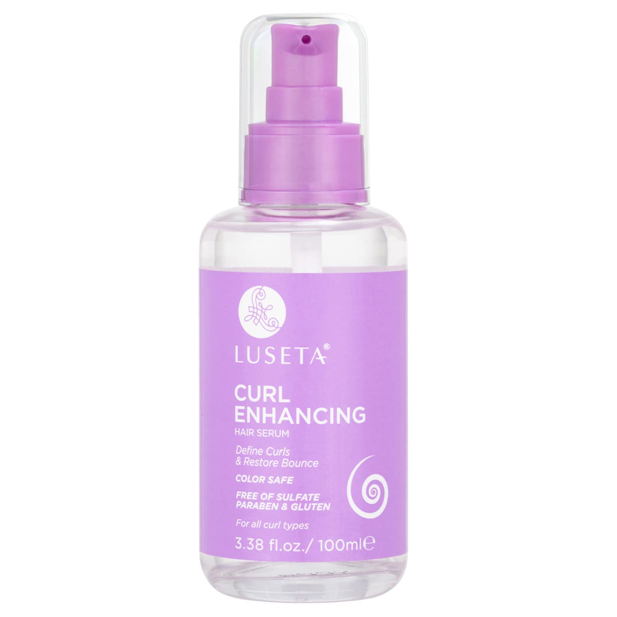 Luseta Curl Enhancing Oil bottle pour for frizz control and defined curls