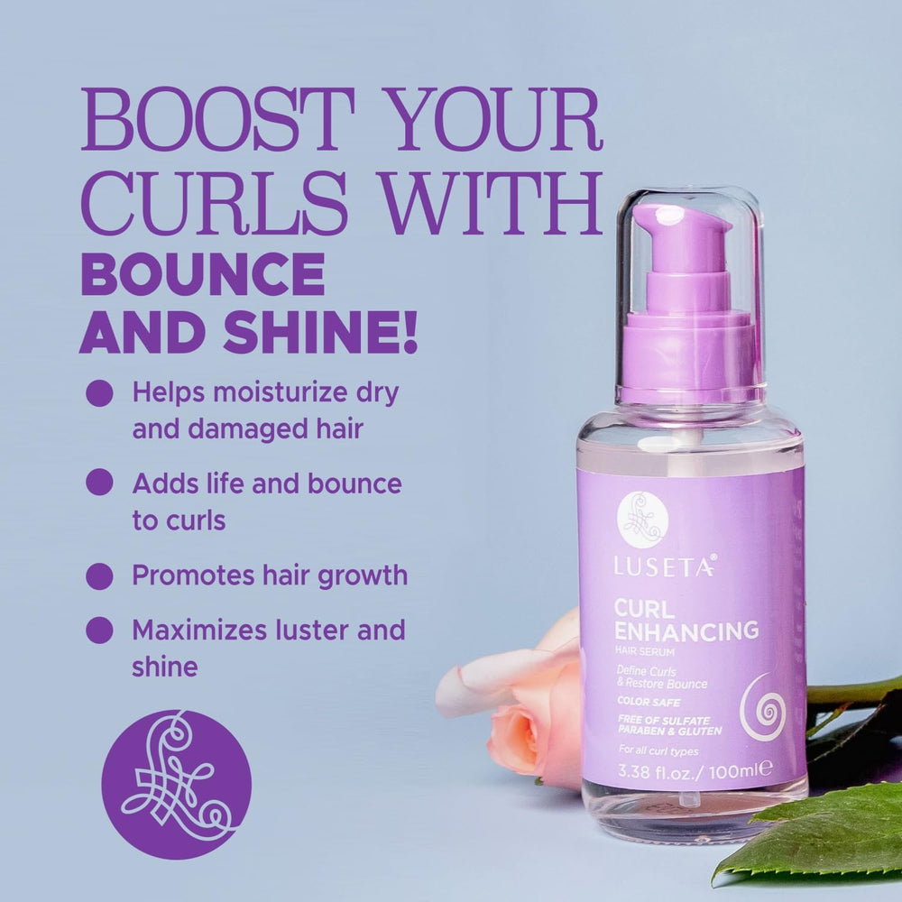 Luseta Curl Enhancing Oil packaging outer showing natural ingredients