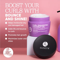 Luseta Curly Hair Mask rose oil nourishes and strengthens curls.