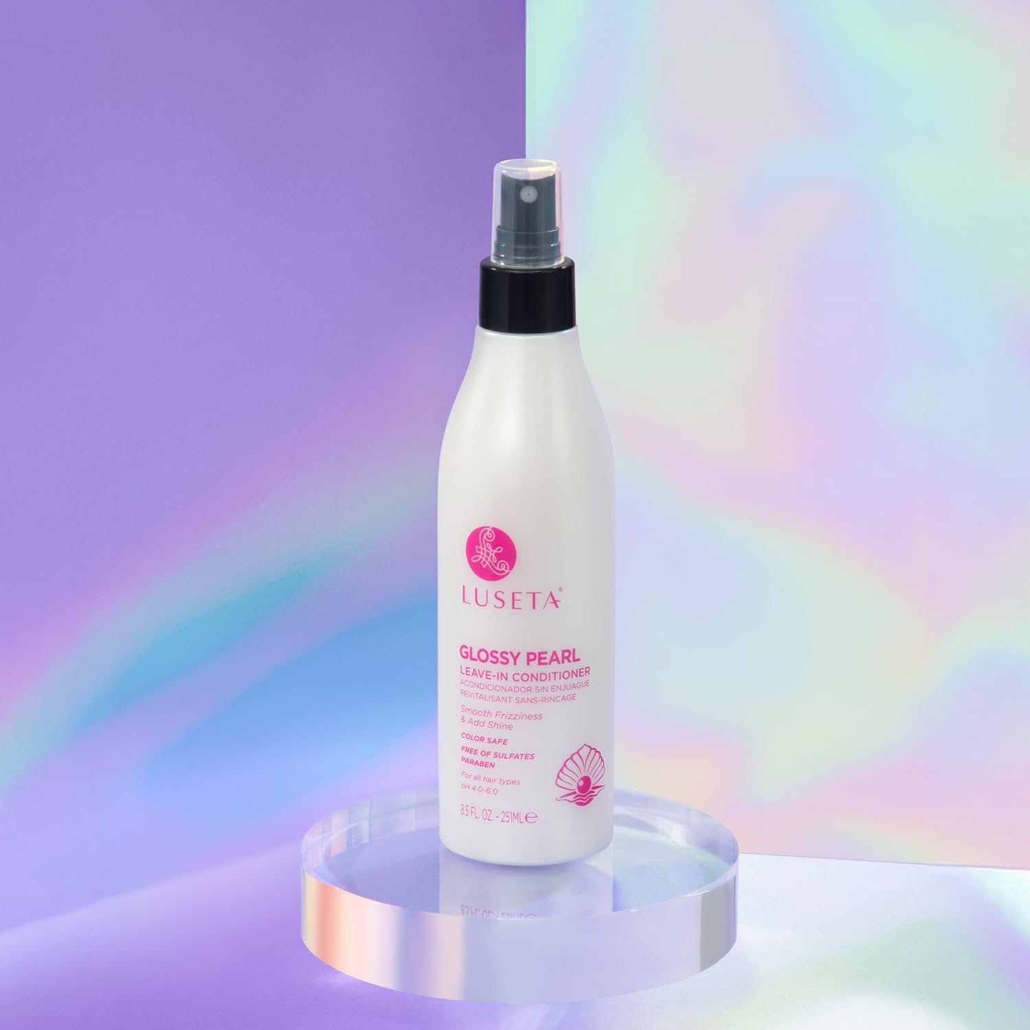 Luseta Glossy Pearl after-wash treatment on towel-dried hair