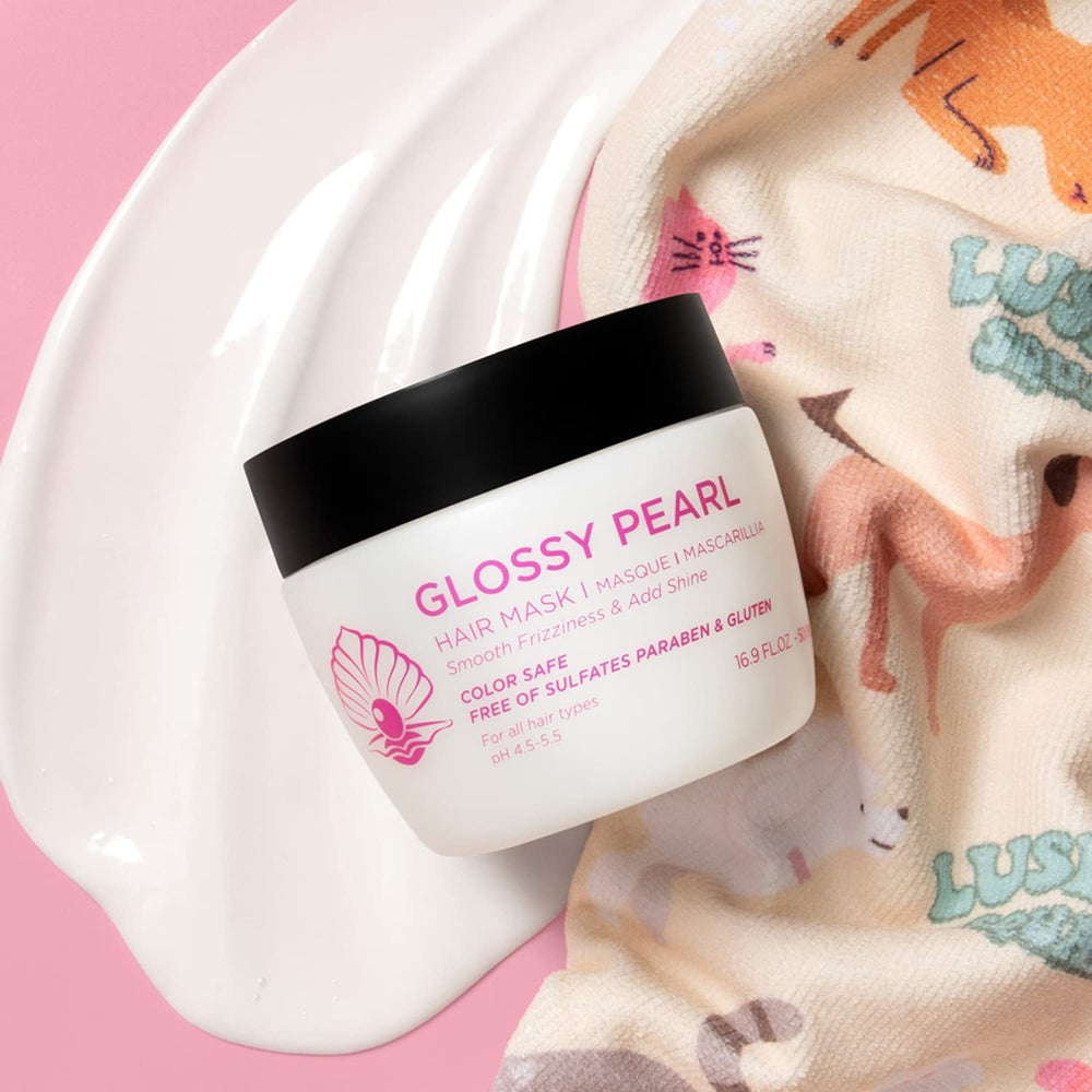 Luseta Glossy Pearl Hair Mask shine close-up for glossy, healthy-looking hair