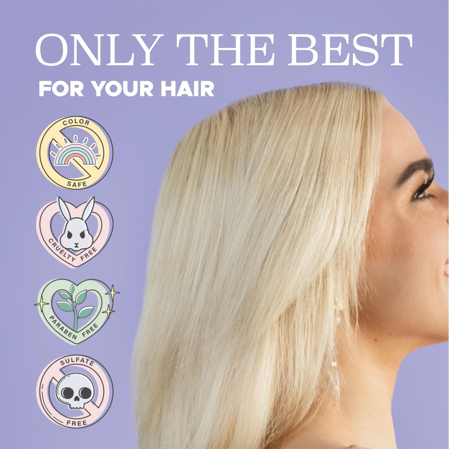 Luseta hair care routine with shampoo and conditioner ready for daily use.