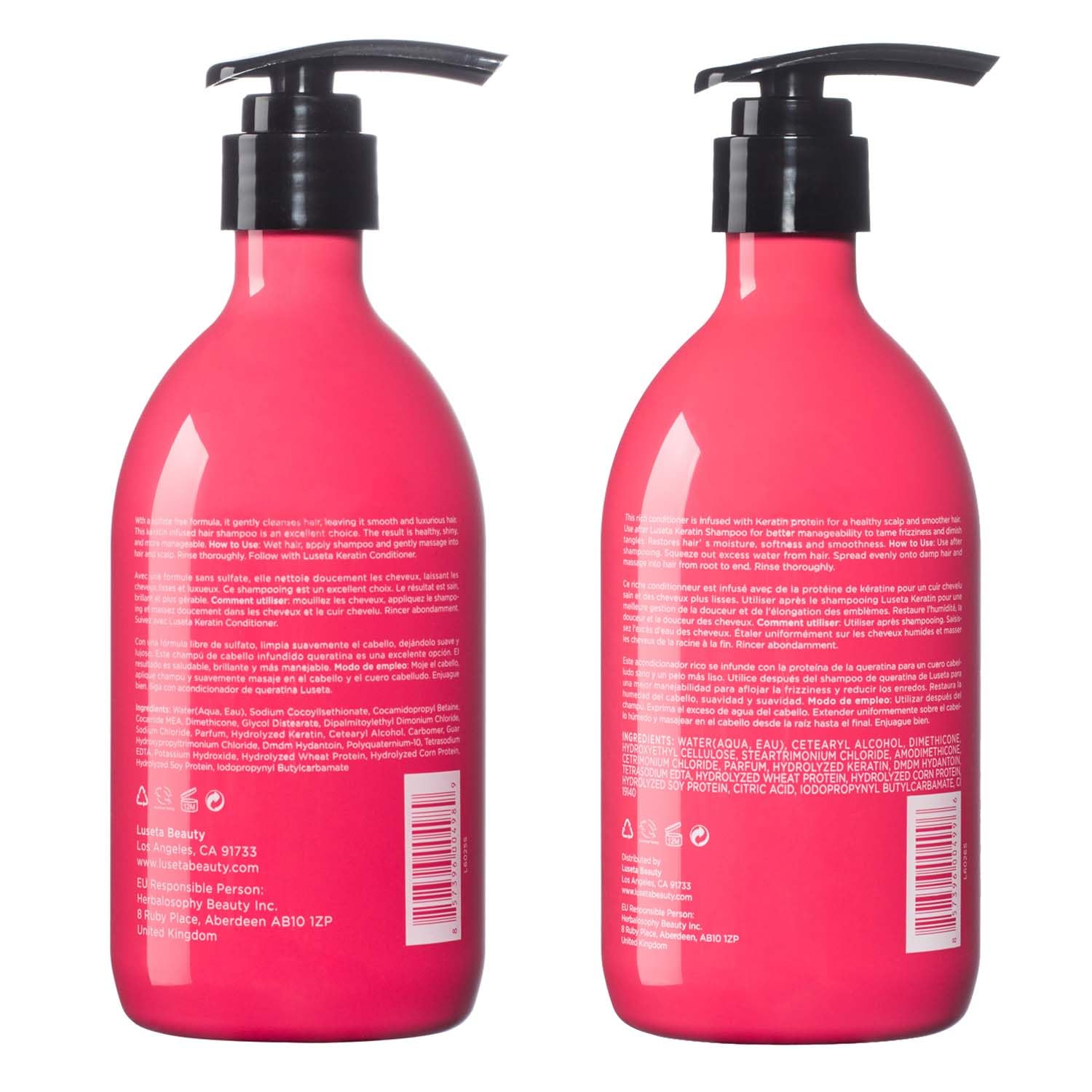 Luseta keratin color-treated hair gloss after use suggests enhanced manageability.