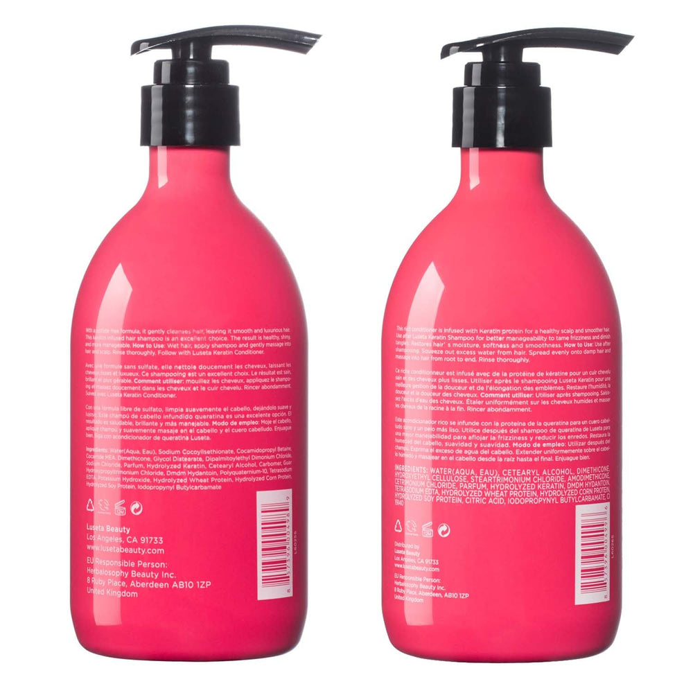 Luseta keratin color-treated hair gloss after use suggests enhanced manageability.