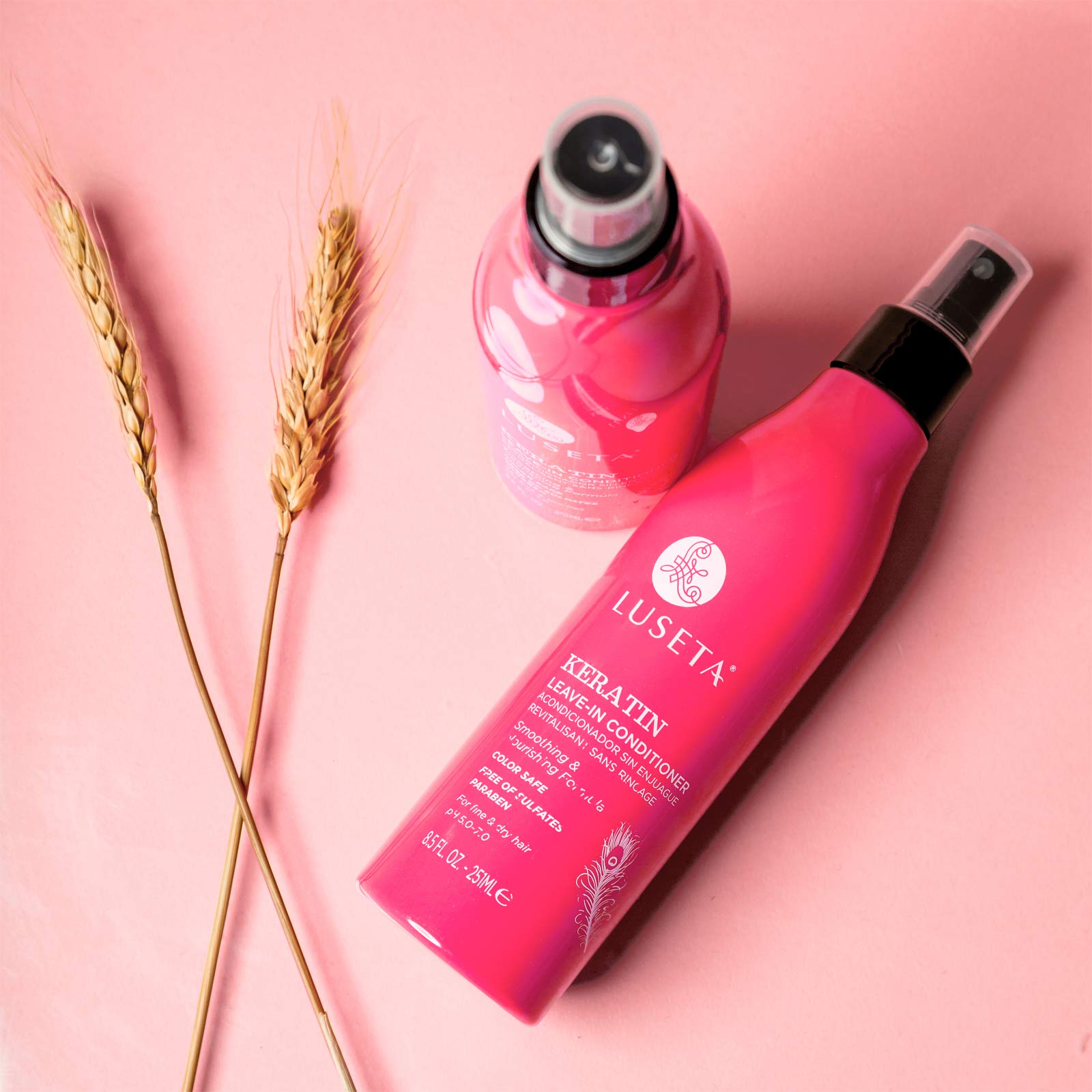 Luseta Keratin Leave-In Conditioner detangling creme aiding gentle comb-through