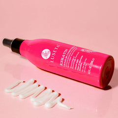 Luseta Keratin Leave-In Conditioner smooth hair closeup with shiny strands