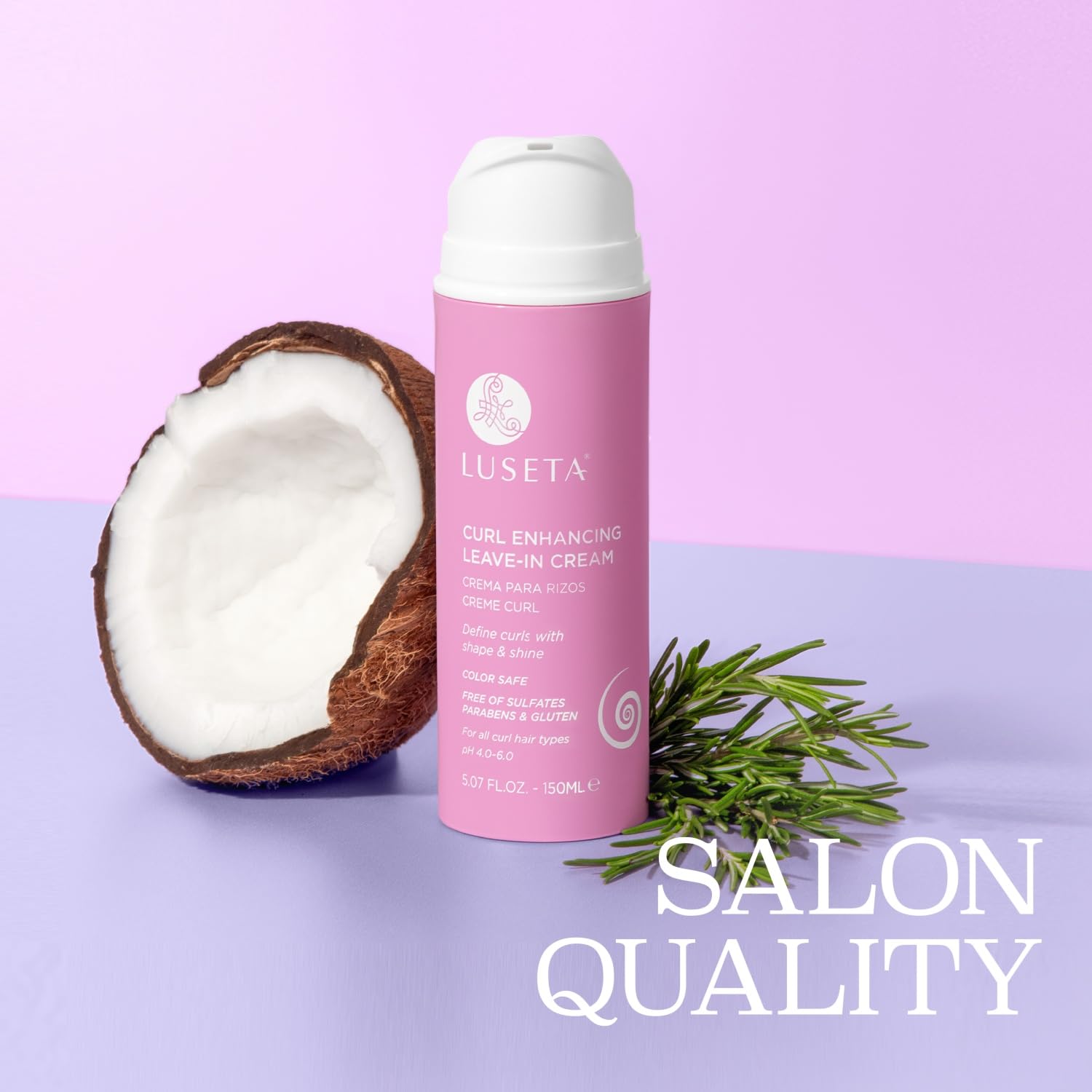 Luseta Leave-In Cream application on hair demonstrates detangling and smoothness