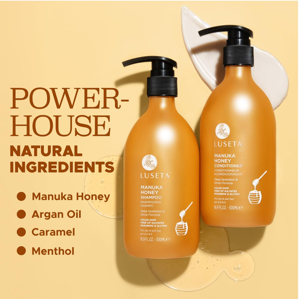 Luseta Manuka Honey Conditioner pump highlights easy daily use.