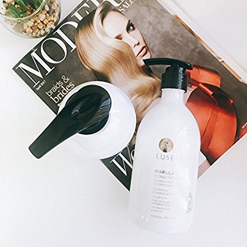 L Luseta Marula Oil packaging display emphasizes safe cruelty-free formula