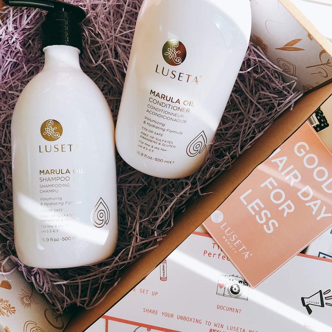 L Luseta Marula Oil packaging shows cruelty-free label