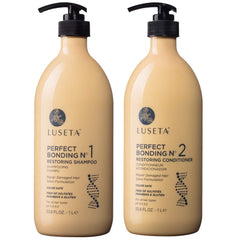 L Luseta Perfect Bonding Restoring Shampoo pour bottle, gentle cleansing for all hair types