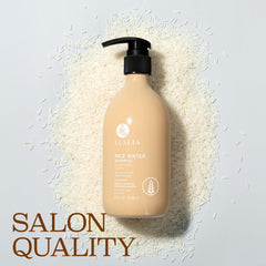 Luseta Rice Water Shampoo lather closeup shows creamy foam and cleansing clarity