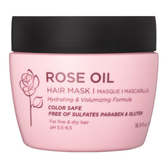Luseta Rose Oil Hair Mask 16oz jar provides deep hydration for dry, fine hair