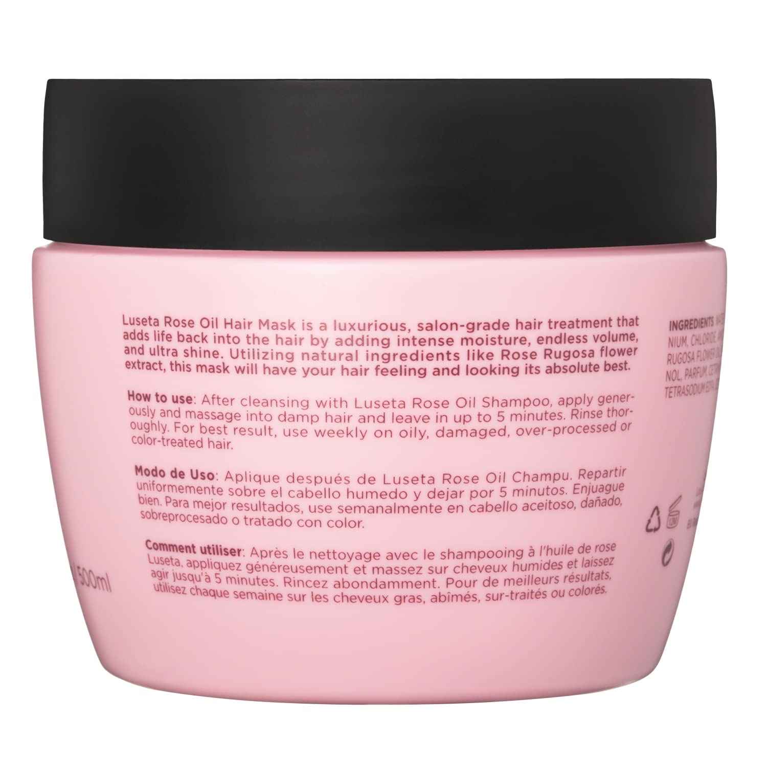 Luseta rose oil hair mask finish photo shows healthy shine and manageable hair