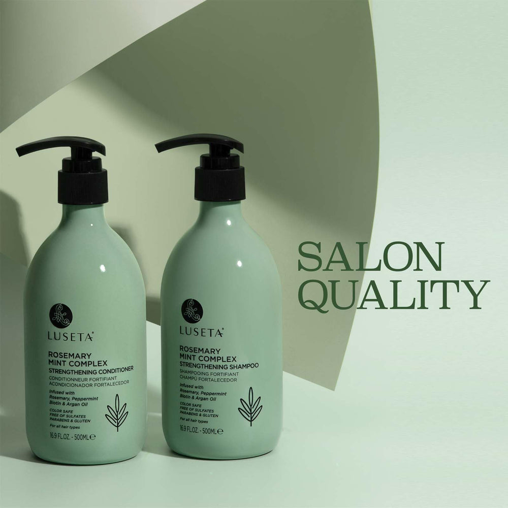 L Luseta rosemary leaf extract graphic highlights natural ingredients for scalp nourishment