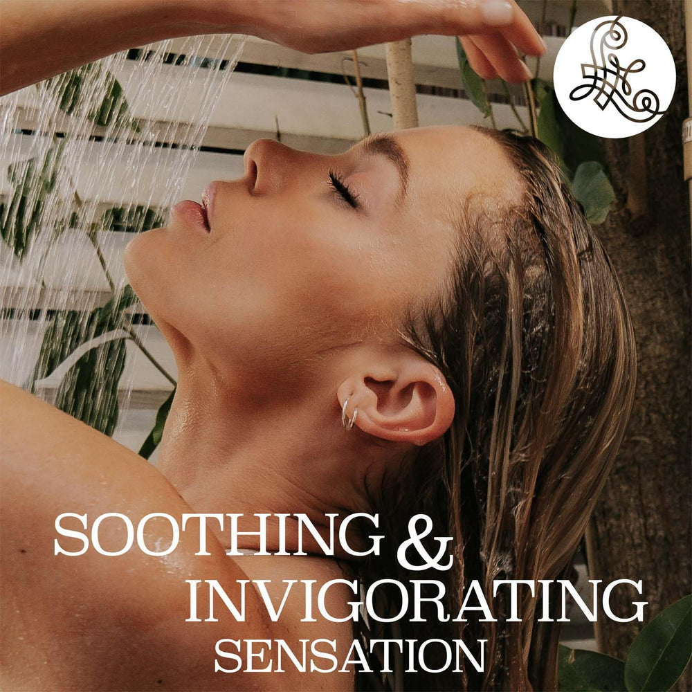 Luseta Rosemary Mint shampoo lather close-up for smoother hair.