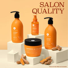 Luseta shampoo ingredients closeup features turmeric extract for smoothing and moisture