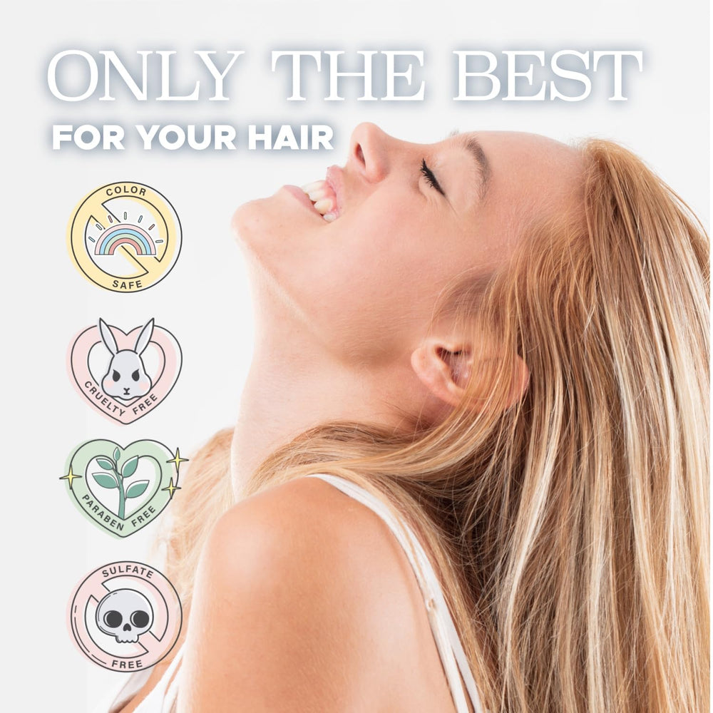 Luseta sulfate-free and paraben-free formula label highlights gentle care
