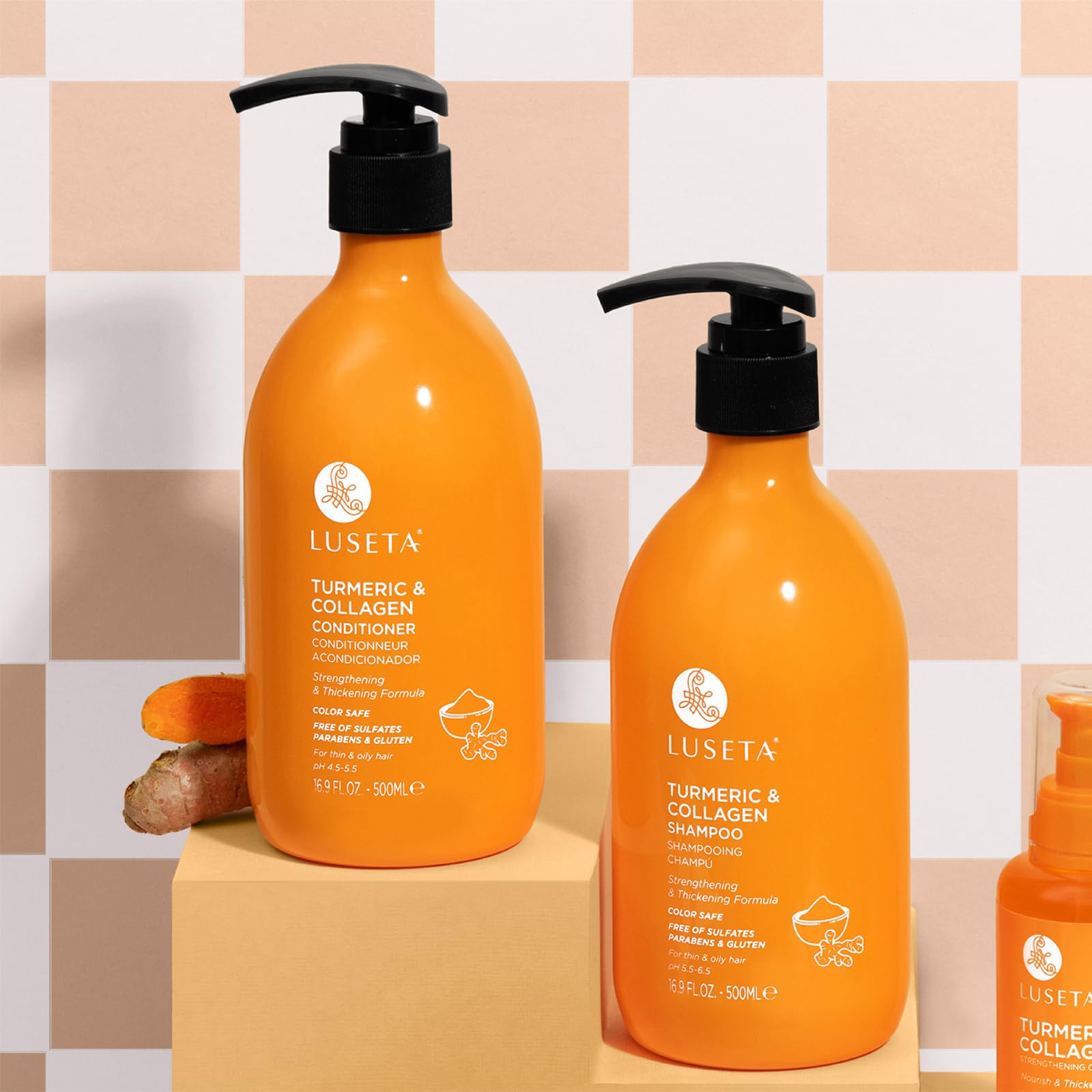 Luseta sulfate-free parabens-free label highlights gentle cleansing for sensitive scalps