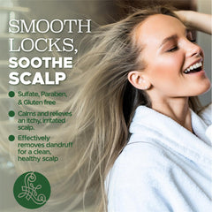 Luseta Tea Tree Mint Conditioner bottle highlights moisturizing care for frizz-prone, soft hair.