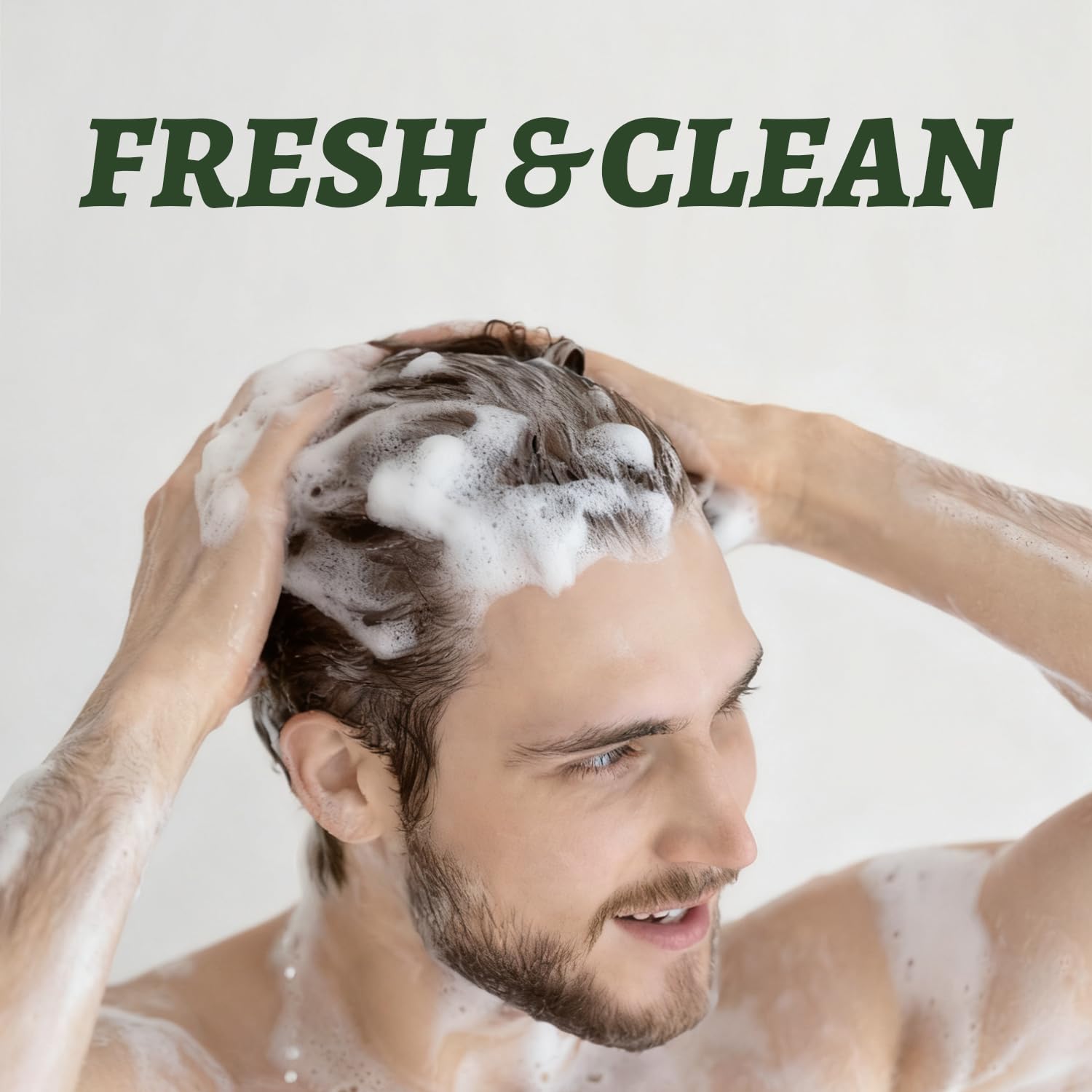 Luseta Tea Tree Shampoo lather closeup with cooling aroma.