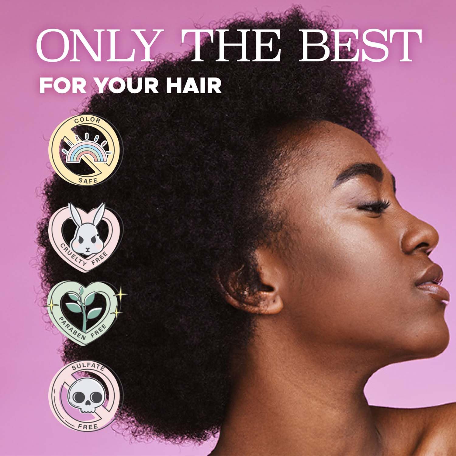 Luseta recommended on damp hair before blow-drying for best results.
