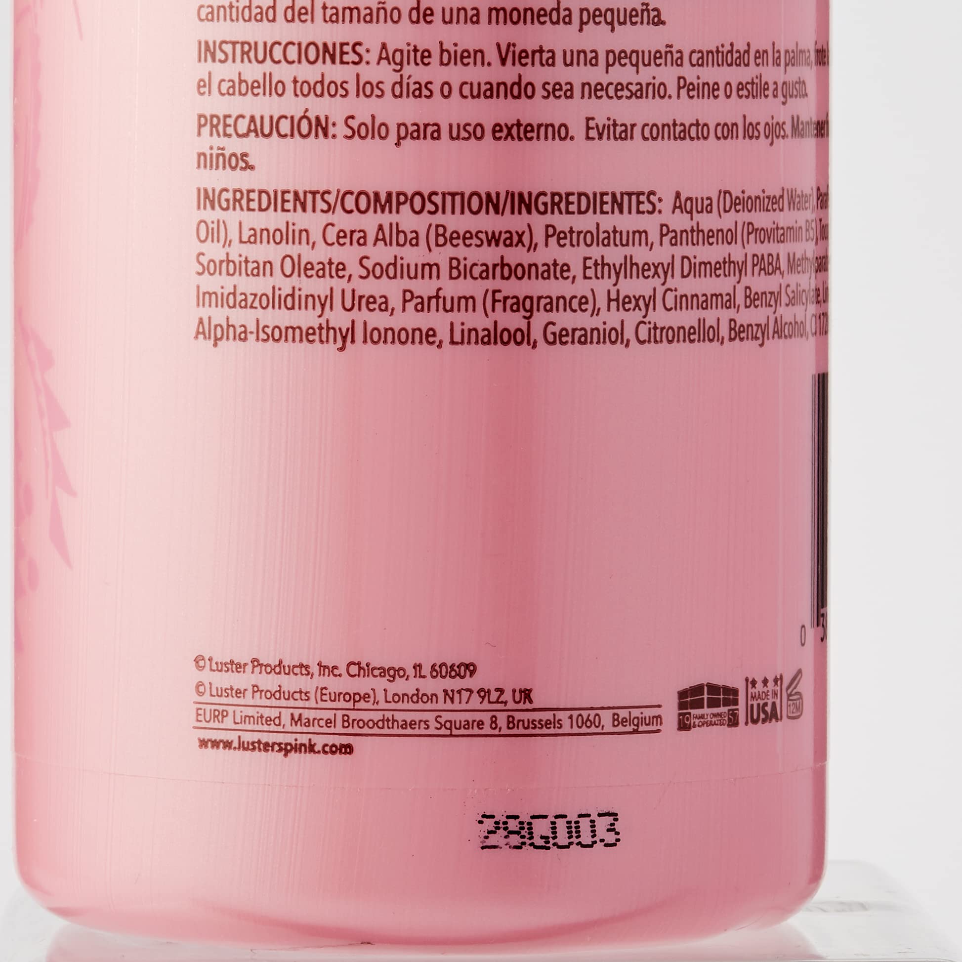 Luster's Pink Oil Moisturizer with braids and weaves—protective-style hydration.