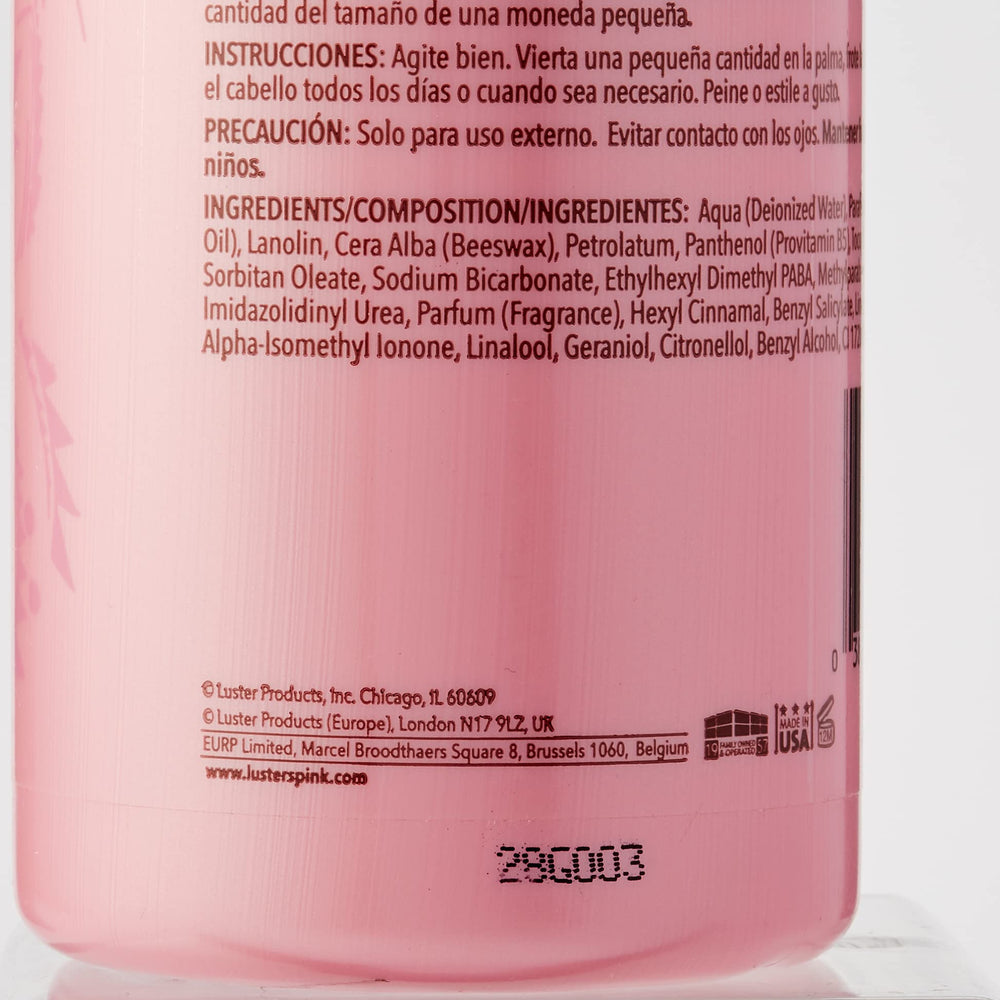 Luster's Pink Oil Moisturizer with braids and weaves—protective-style hydration.